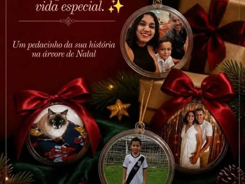 Bolinha de Natal com foto